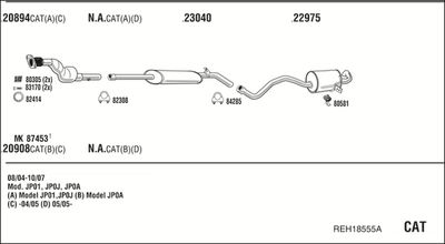 Układ wydechowy WALKER REH18555A