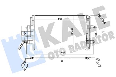 KALE OTO RADYATÖR 390600 Радиатор кондиционера  для AUDI A3 (Ауди А3)