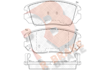 Комплект тормозных колодок, дисковый тормоз R BRAKE RB1745 для KIA OPIRUS