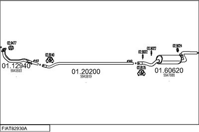 SISTEM DE ESAPAMENT MTS FIAT82930A002713