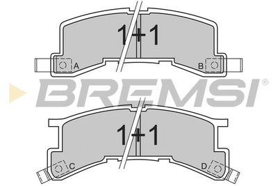 Комплект тормозных колодок, дисковый тормоз BREMSI BP2404 для ISUZU PIAZZA