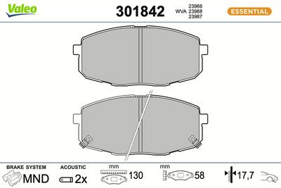 SET PLACUTE FRANA FRANA DISC VALEO 301842
