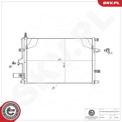 CONDENSATOR CLIMATIZARE ESEN SKV 86SKV167 8