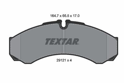 Комплект тормозных колодок, дисковый тормоз TEXTAR 2912111 для RENAULT MASCOTT