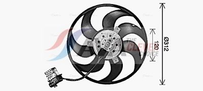VENTILATOR RADIATOR AVA Clever Choice OL7727 1