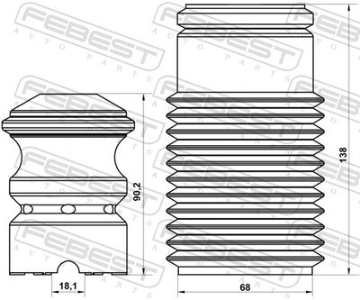 CHIT PROTECTIE PRAF AMORTIZOR FEBEST BMSHBE39FKIT 1
