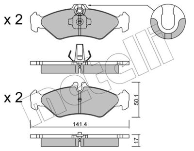 Комплект тормозных колодок, дисковый тормоз 22-0571-0