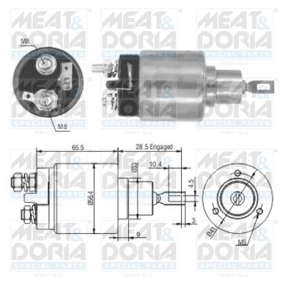 Тяговое реле, стартер MEAT & DORIA 46060
