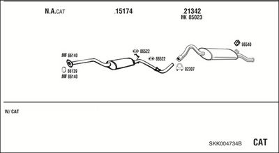 ABGASANLAGE WALKER SKK004734B