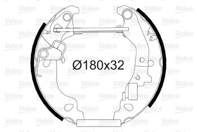 Комплект тормозных колодок VALEO 554811 для FIAT PUNTO