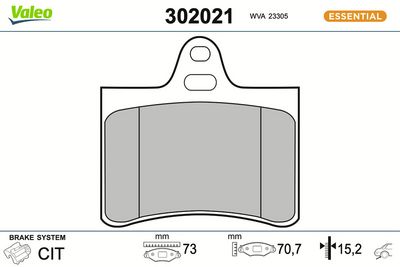 BREMSBELAGSATZ SCHEIBENBREMSE