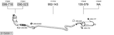 Изпускателна система BOSAL SYS00911
