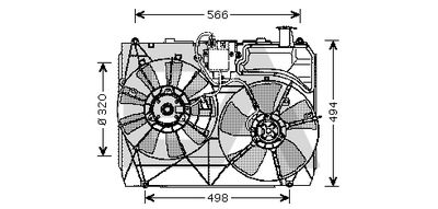 Вентилятор, охлаждение двигателя EACLIMA 33V71029 для LEXUS RX