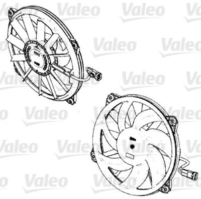 VALEO 696326 Вентилятор системи охолодження двигуна для PEUGEOT (Пежо)