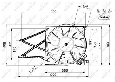 Fan, engine cooling 47582