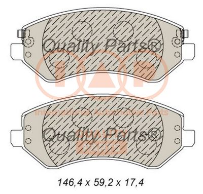 Комплект тормозных колодок, дисковый тормоз IAP QUALITY PARTS 704-02016 для CHRYSLER VOYAGER