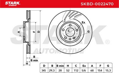 спирачен диск STARK SKBD-0022470