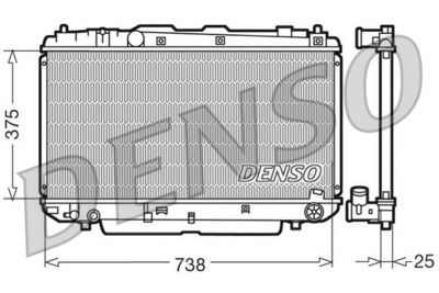 DENSO DRM50021 Радиатор охлаждения двигателя  для TOYOTA RAV 4 (Тойота Рав 4)