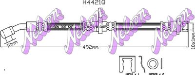 Тормозной шланг KAWE H4421Q для HONDA PRELUDE