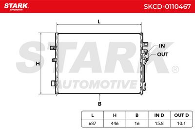 кондензатор, климатизация STARK SKCD-0110467
