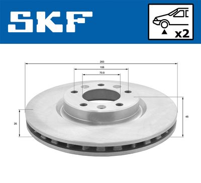 Brake Disc VKBD 80090 V2