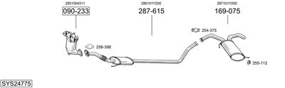 ABGASANLAGE BOSAL SYS24775