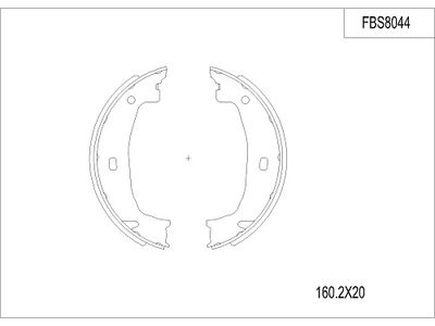 FI.BA FBS8044 Ремкомплект барабанных колодок  для BMW 4 (Бмв 4)