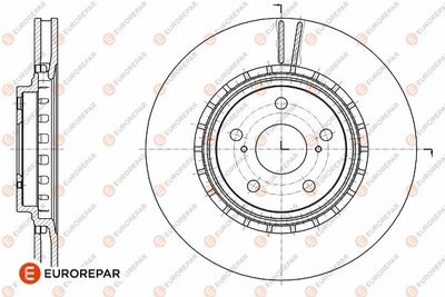 Тормозной диск EUROREPAR 1642781780 для LEXUS NX
