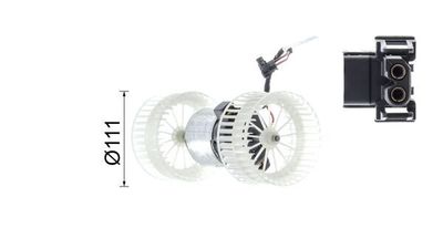 Ventilator, habitaclu MAHLE 0351043381