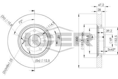 спирачен диск ICER 78BD0580-2
