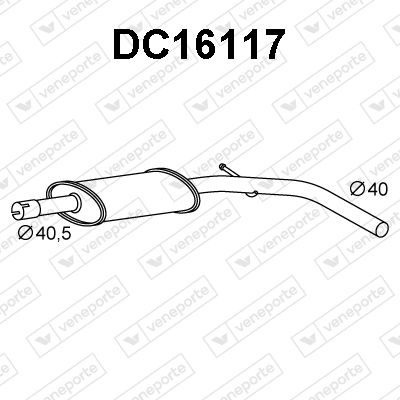 Предглушитель выхлопных газов VENEPORTE DC16117 для DACIA LOGAN