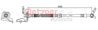METZGER 4111865 Тормозной шланг  для HYUNDAI TUCSON (Хендай Туксон)