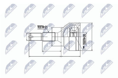 каре комплект, полуоска NTY NPZ-CT-014