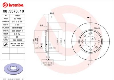 DISC FRANA BREMBO 08557310