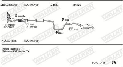 Изпускателна система WALKER FOK019441