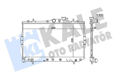 Радиатор, охлаждение двигателя KALE OTO RADYATÖR 347780 для HYUNDAI ACCENT
