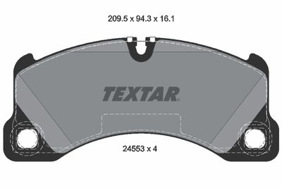 Комплект тормозных колодок, дисковый тормоз TEXTAR 2455301 для PORSCHE PANAMERA