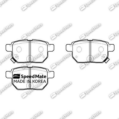 Комплект тормозных колодок, дисковый тормоз SpeedMate SM-BPJ012 для LEXUS CT