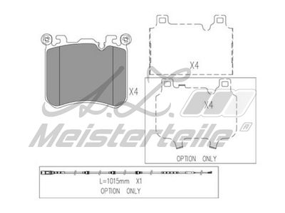 комплект спирачно феродо, дискови спирачки A.Z. Meisterteile AZMT-44-022-2048