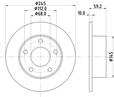 Brzdový kotouč MINTEX MDC654