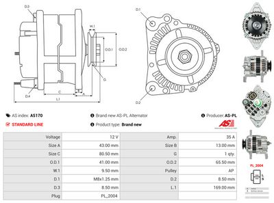 GENERATOR / ALTERNATOR AS-PL A5170 5