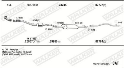 SISTEM DE ESAPAMENT WALKER MBK015007BA