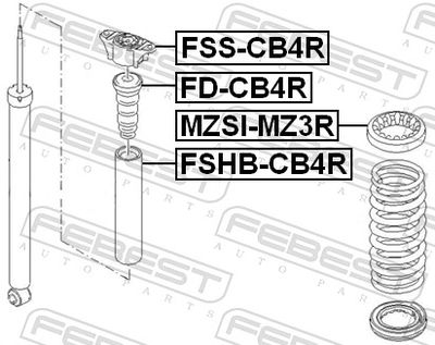 Rubber Buffer, suspension FD-CB4R