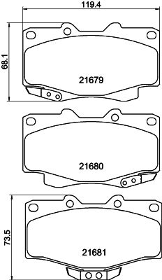 Brake Pad Set, disc brake 8DB 355 016-401
