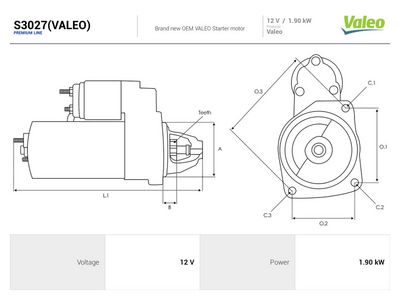 Štartér AS-PL S3027(VALEO)
