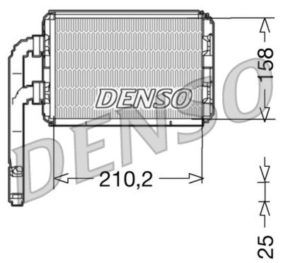 Теплообменник, отопление салона DENSO DRR23016 для RENAULT TWINGO
