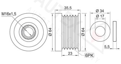 SISTEM ROATA LIBERA GENERATOR AUTEX 654292 1