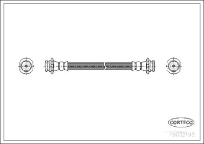 Тормозной шланг CORTECO 19032198 для NISSAN 100NX