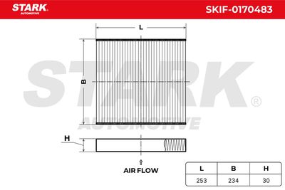 Филтър купе (поленов филтър) STARK SKIF-0170483