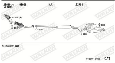 Изпускателна система WALKER VOK011066B